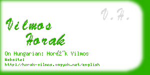 vilmos horak business card